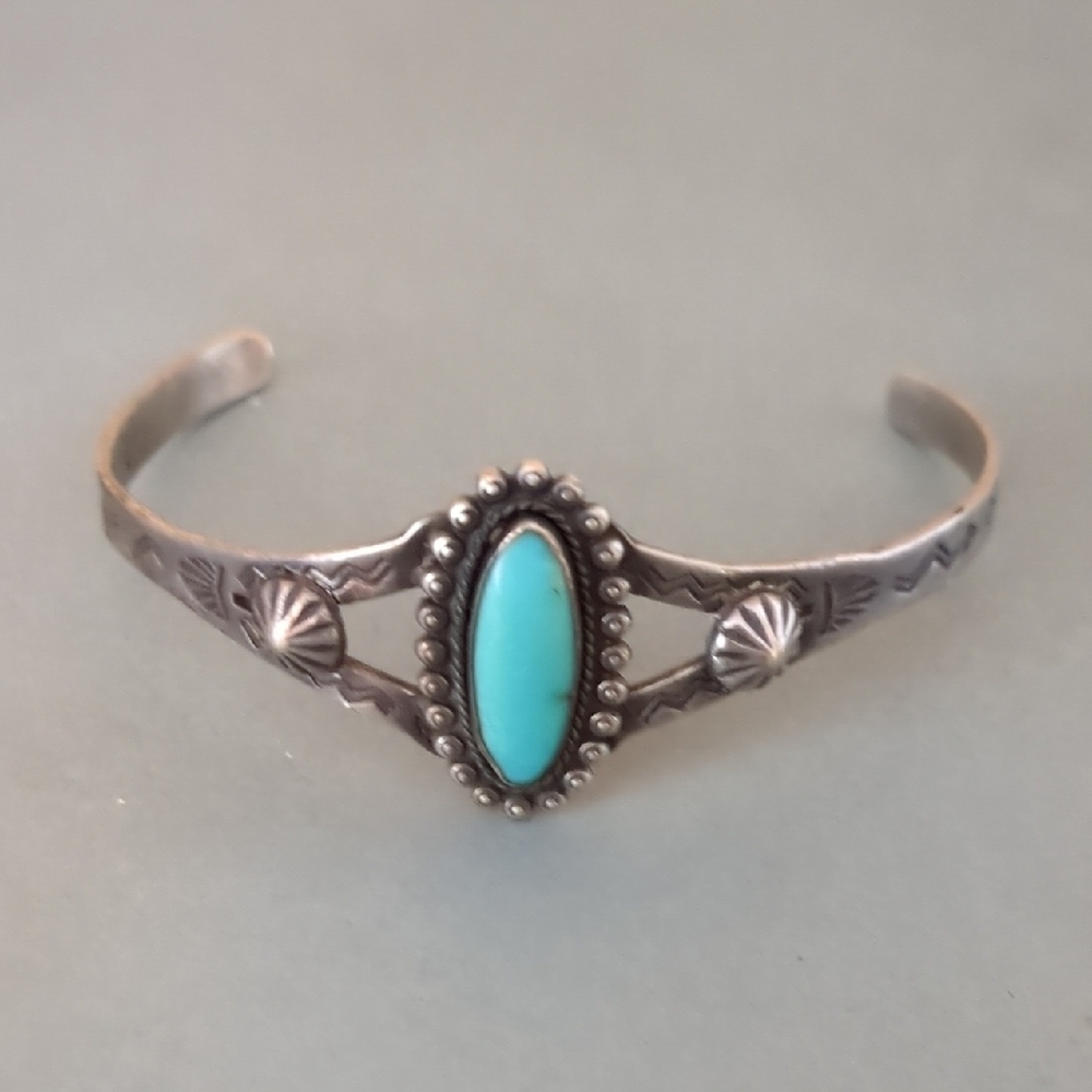 Turquoise Silver Cuff Bracelet